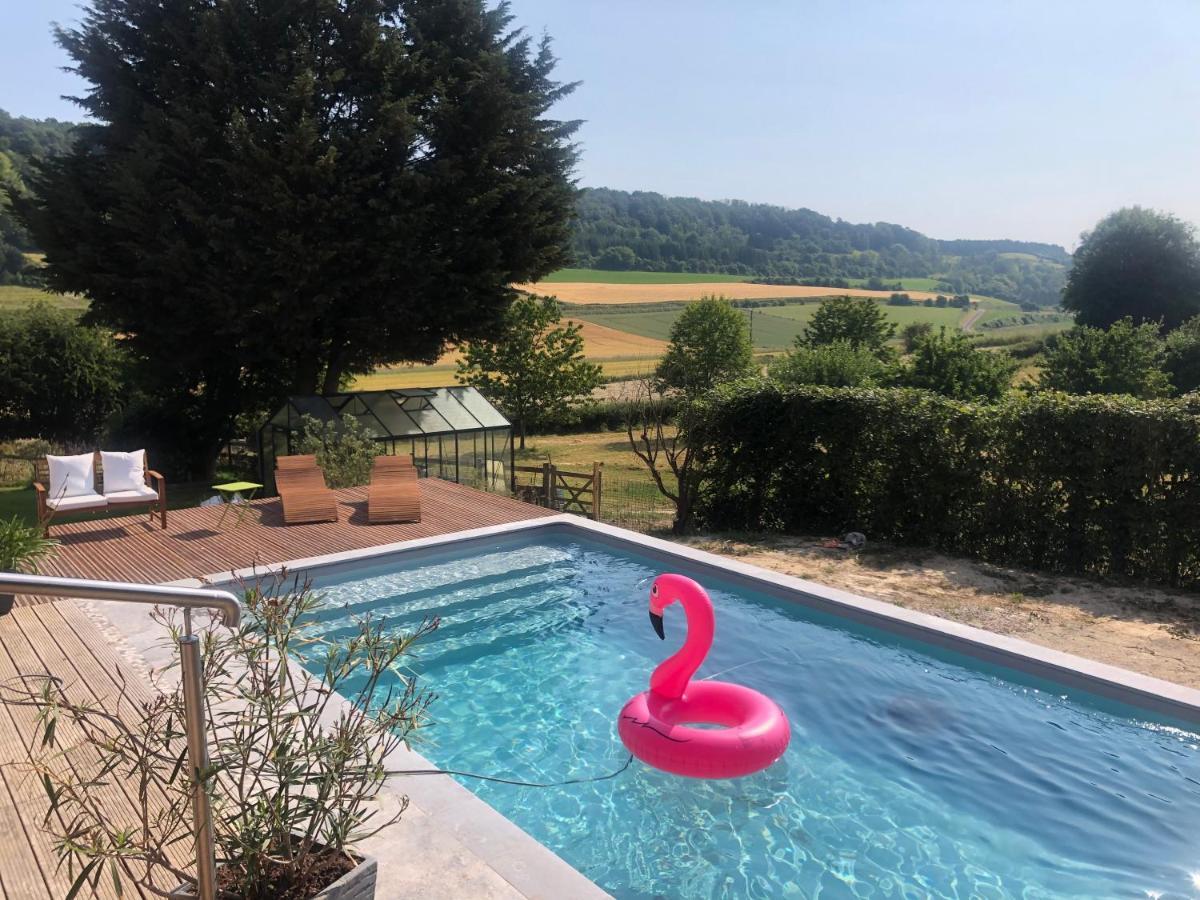Gite Piscine Jacuzzi Privatises Clos Valentin Freulleville ภายนอก รูปภาพ